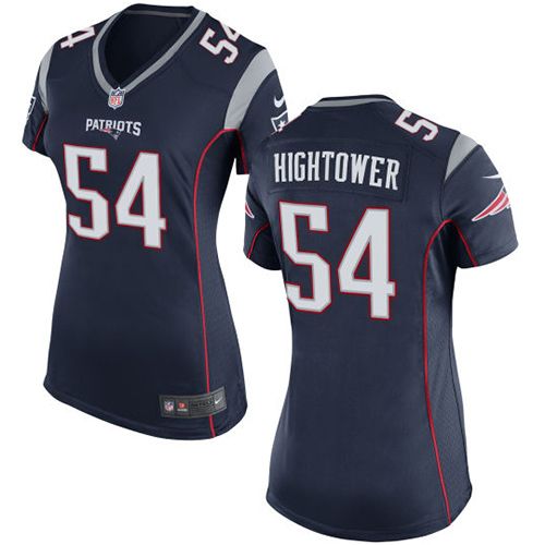 Nike Patriots #54 Dont'a Hightower Navy Blue Team Color Women's Stitched NFL New Elite Jersey